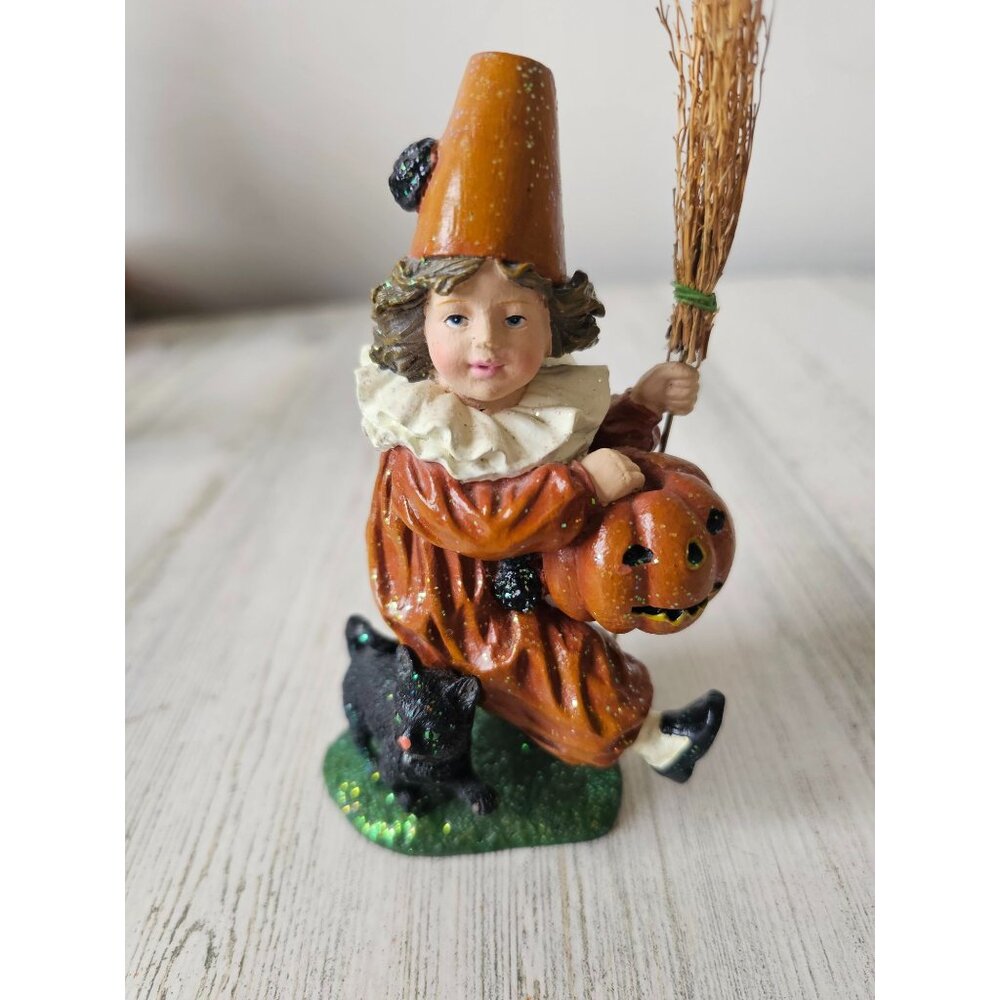 Bethany Lowe cat girl witch trick or treater‎ statue figurine decor